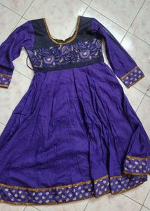 Purple Anarkali Top