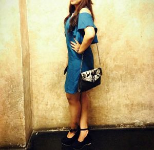 Chic Teal Cold-Shoulder Dress