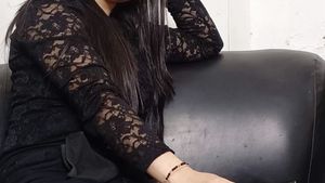 Black Mesh Long Sleeve Top