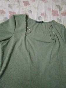 Sage Green Ribbed Top