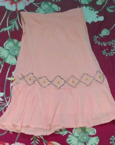 Peach Embellished Dress