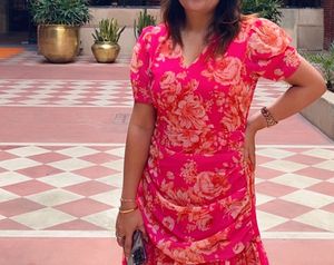 pink Floral Dress
