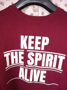 Burgundy Print Sweatshirt