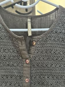 MODA RAPIDO Black Embroidered Kurta