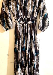 Boho Chic Watercolor Maxi Dress