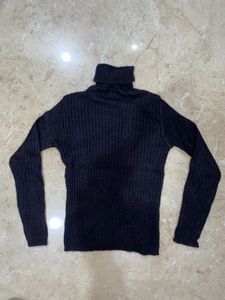 Turtle Neck Sold Women Pullover