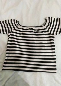 Striped Off-Shoulder Top