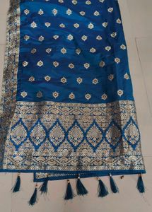 heavy Banarasi silk dupatta