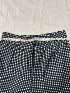 Korean Style Checkered Formal Pant With Belt