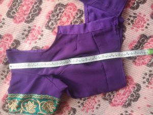 Elegant Purple Saree With Blouse