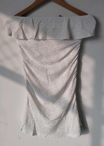 Chic White Bodycon Mini Dress🤍