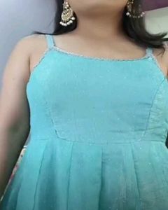 Elegant Blue Anarkali Kurta Set