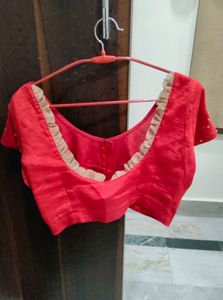 Red Embellished Blouse