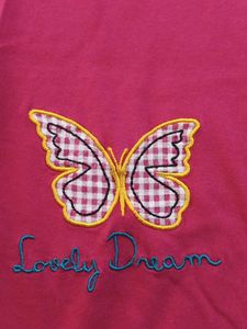 Cute Pink Butterfly Top