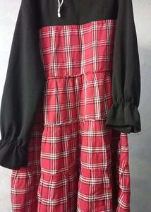 cotton check dress