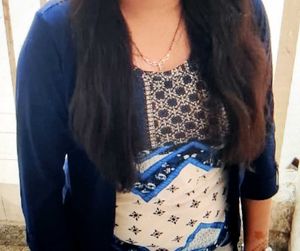 Max Blue Shrug attached Top