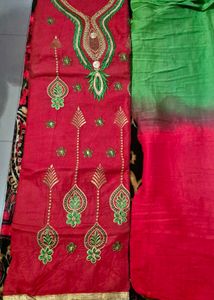 pack of 2 Embroidered Dress Material( with mild di