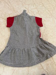 Red &amp; Navy Nautical Dress for girl baby