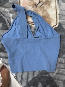 Blue Halter Top