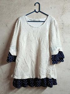 Beautiful Ladies Lace Top Layered Blouson