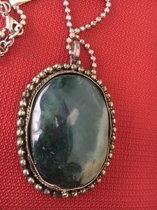 Vintage natural stone Pendant Necklace