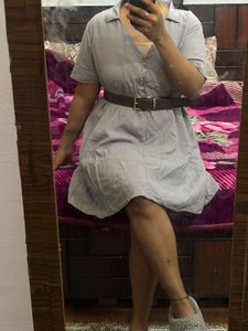 Casual Grey Mini Dress