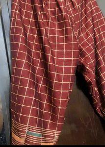 Burdundy Plazo Suit With Dupatta For 42 Bust
