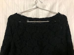 Casual Regular Sleeve Black Top