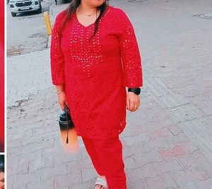 Pink Embroidered Kurta Set