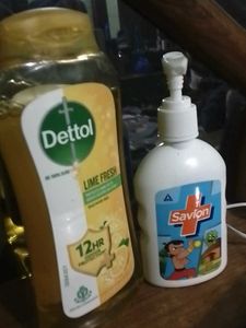 Dettol Shower Gel 24hrs Protection Savlon Hand Was