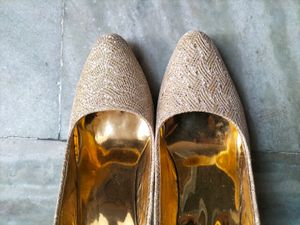 White Gold Heels