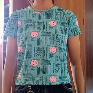 Smiley Face Print Tee