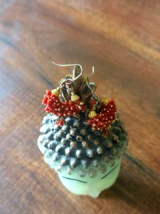 Red Bead Earrings