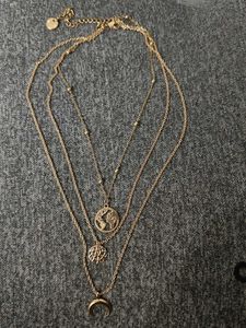Gold Layered Charm Necklace