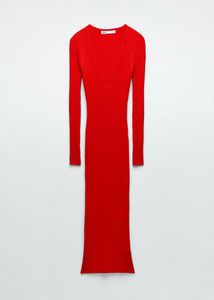 Zara RIBBED KNIT DRESS