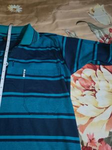 Alpine T Shirt Navy Blue Stripes