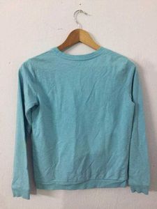 Blue Graphic Print Sweatshirt