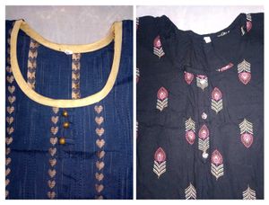 COMBO KURTA (💙+🖤)