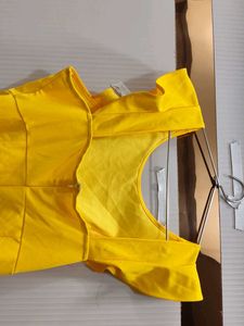 Chic Yellow Ruffled Dress
