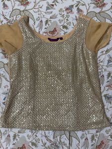 Gold Sequin Party Top