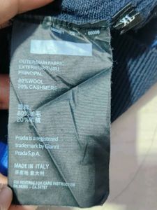 prada Stylish Blue &amp; Black Sweater