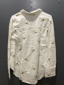 Dragonfly Print Button-Down Shirt