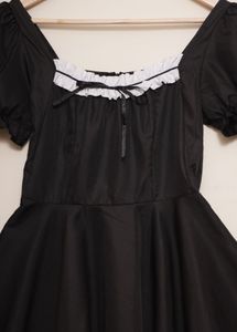 Black Mini Dress With Back Chain Closer