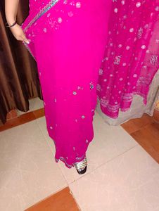 Magenta Saree