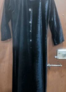 Elegant Black Velvet Kurta