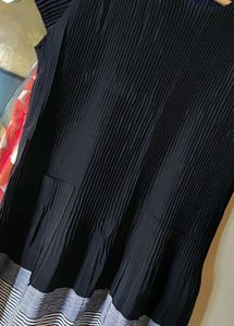 Pleated Black Dress