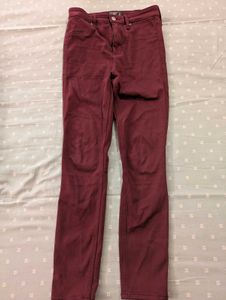 Abercrombie &amp; Fitch Burgundy Jeggings