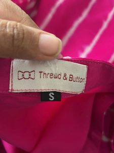 Pink Leheriya One shoulder Kurta Set