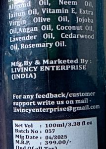 Livincy Black Seed Onion Hair Oil