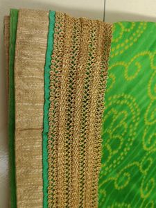 Green Bandhani Saree pure from Rajasthan